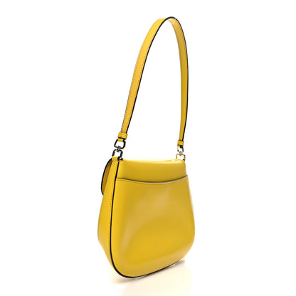 Prada Spazzolato Cleo Flap Shoulder Bag Sole Black 3 of 11