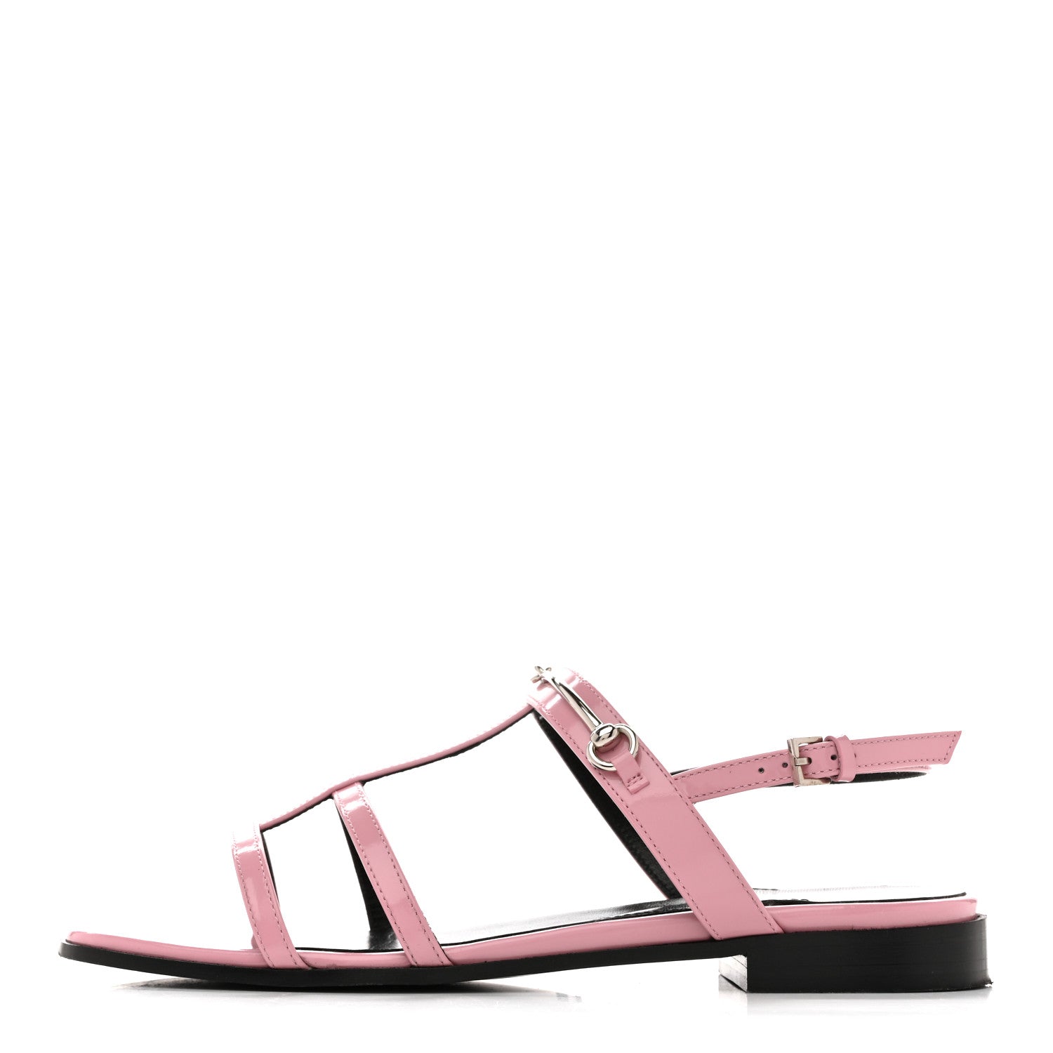 Gucci Patent Calfskin Horsebit Divine Slingback Sandals 36 Dolly Pink 1 of 11