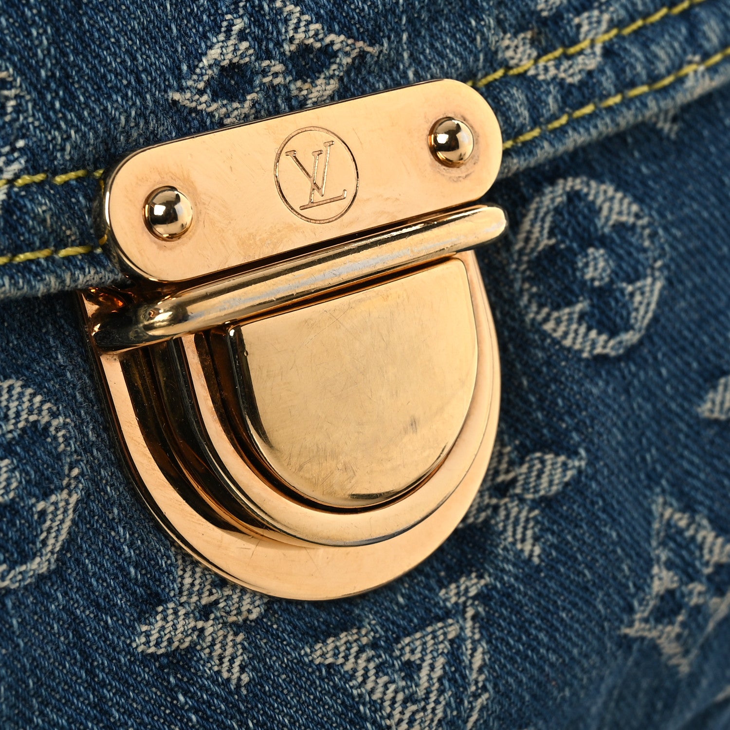 Louis Vuitton Monogram Denim Sac Plat Blue 10 of 11