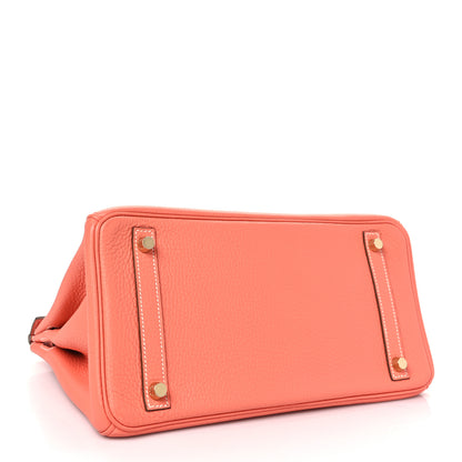 Hermes Taurillon Clemence Birkin 30 Crevette 4 of 10