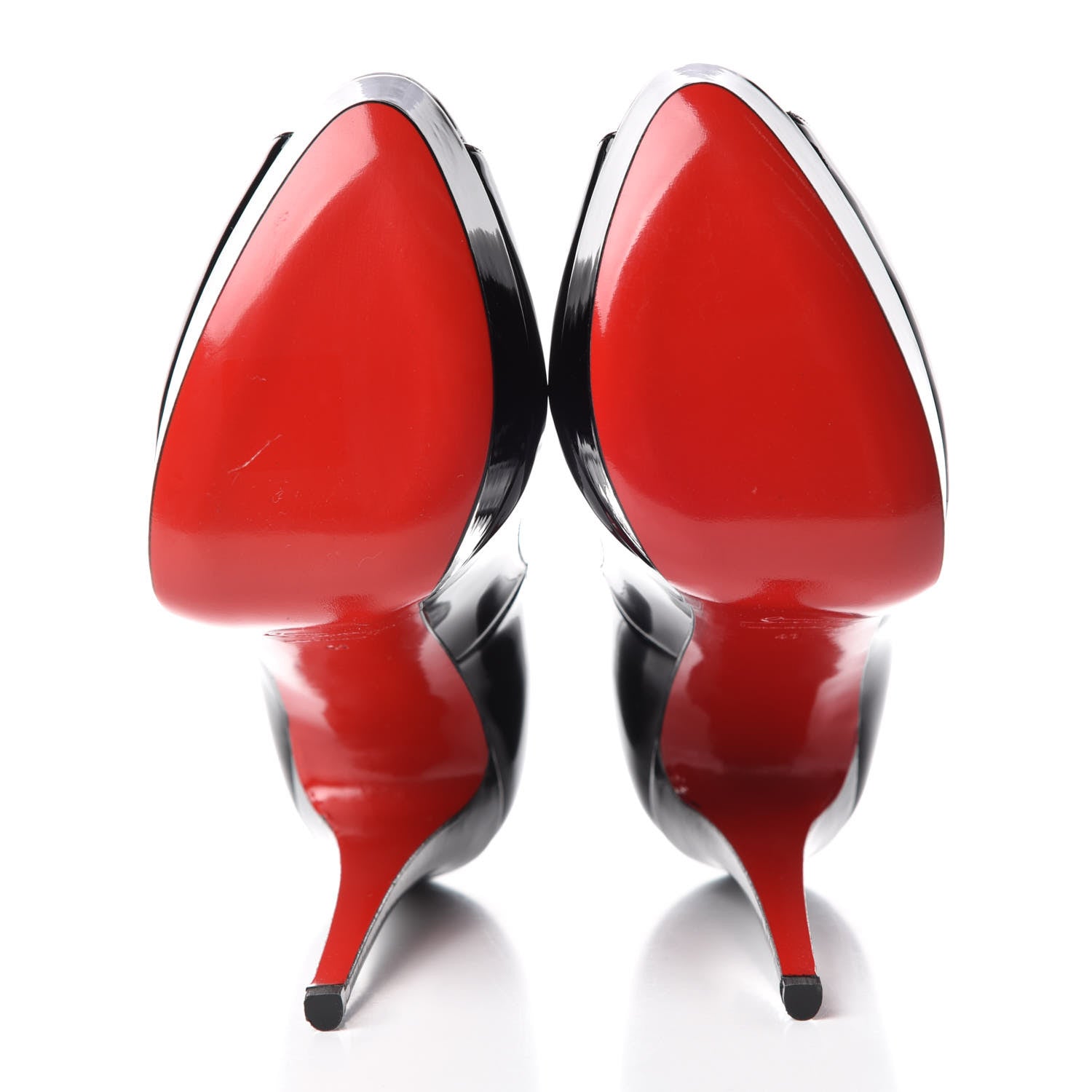 Christian Louboutin Patent Lady Peep 150 Pumps 41 Black 5 of 8