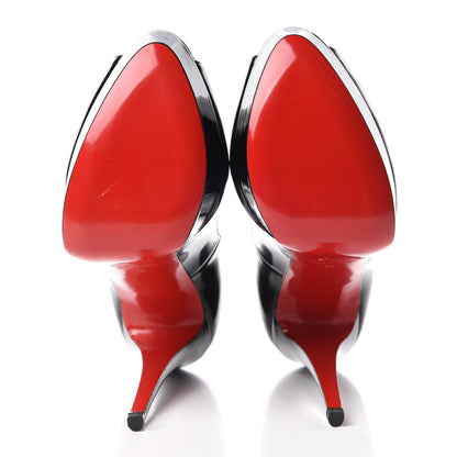 Christian Louboutin Patent Lady Peep 150 Pumps 41 Black 5 of 8