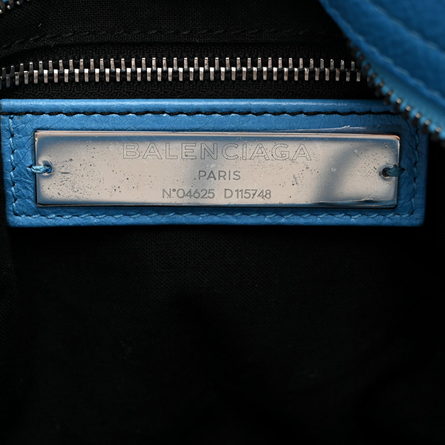 Agneau Classic Silver Hardware City Bleu Azur Clair
