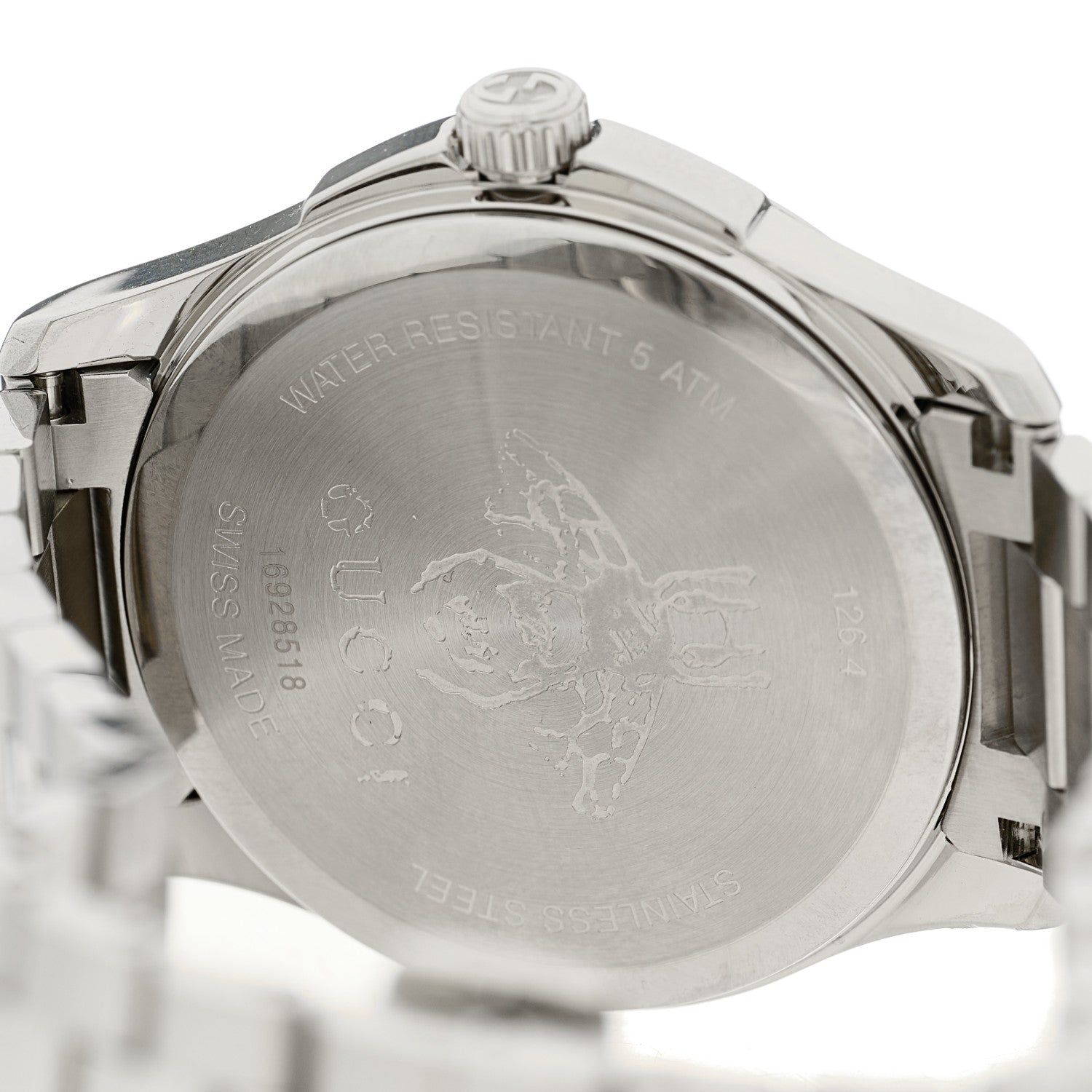 Gucci Stainless Steel 38mm G-Timeless Charm Quartz Watch Black 4 of 4