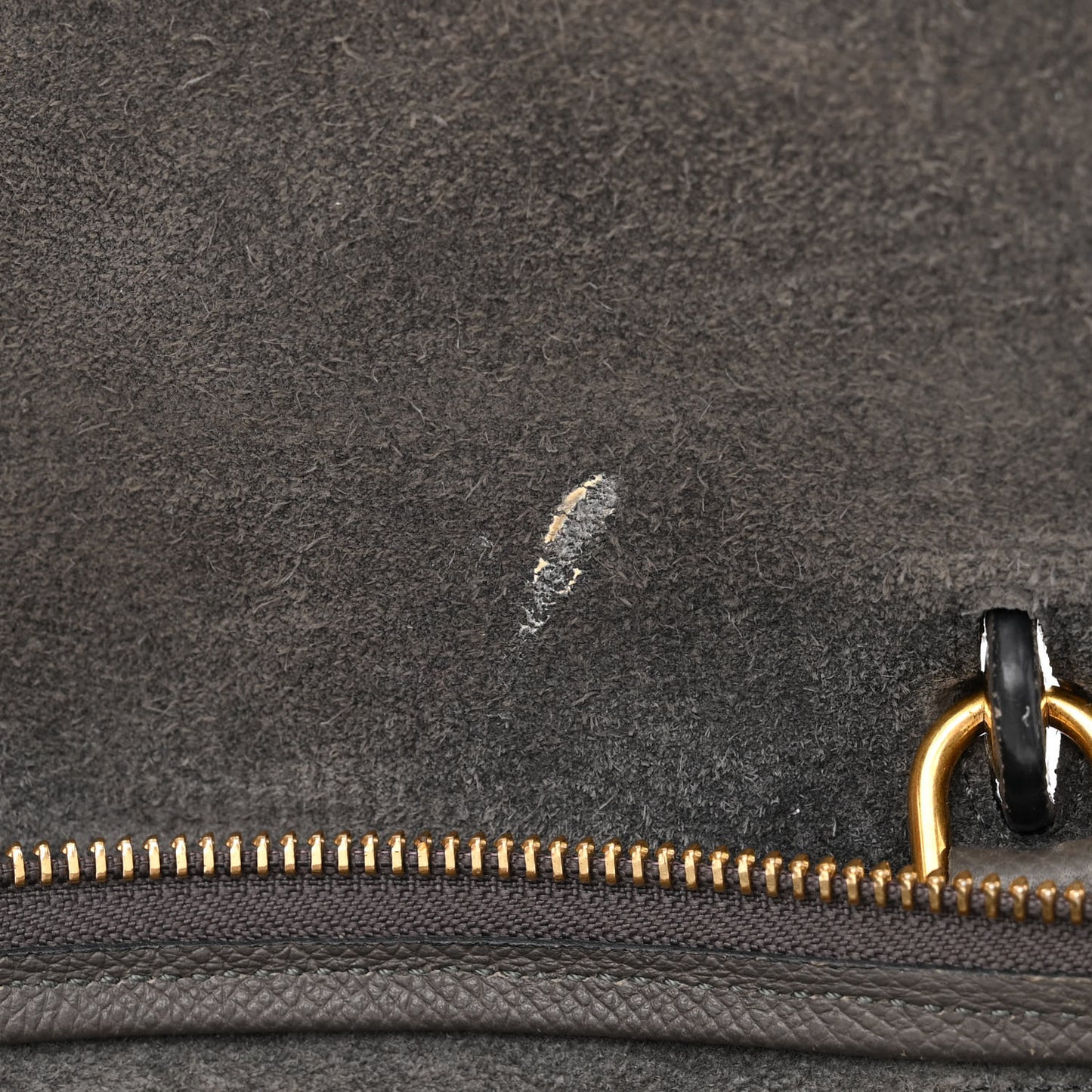 Grained Calfskin Micro Belt Bag Grey