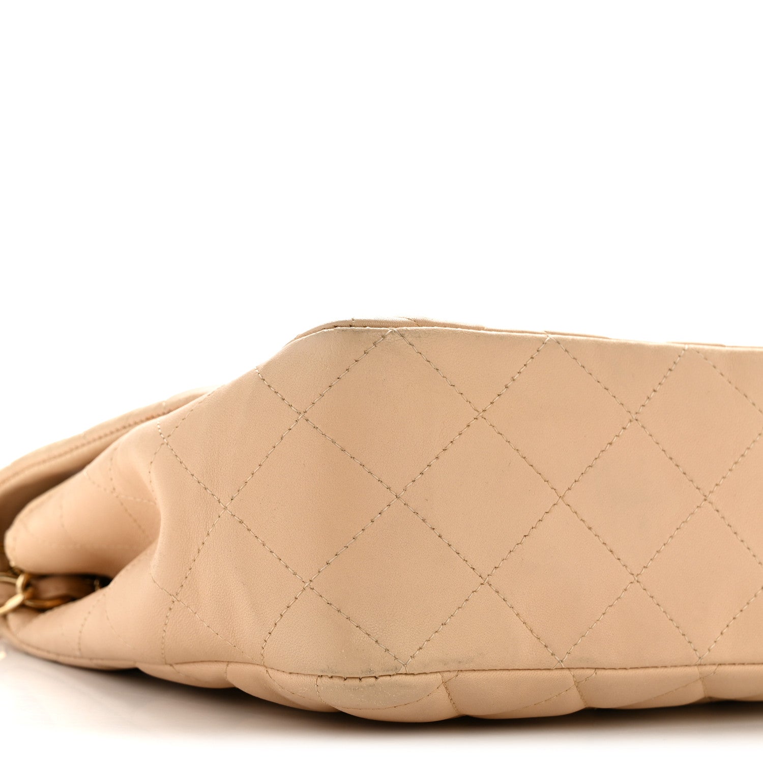 Chanel Lambskin Quilted Jumbo Single Flap Beige 9 of 14