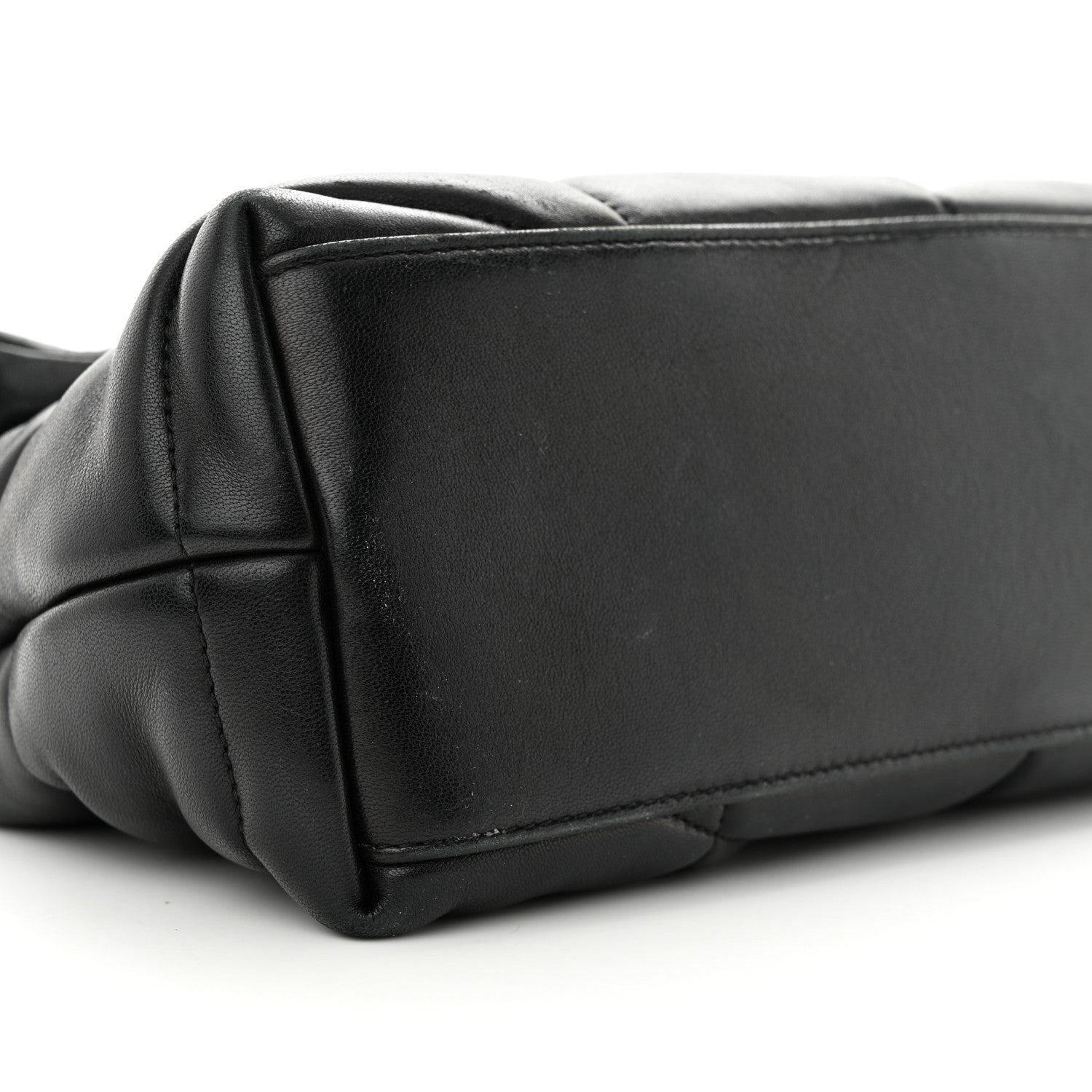 Saint Laurent Lambskin Quilted Small Loulou Puffer Monogram Chain Satchel Black 9 of 11