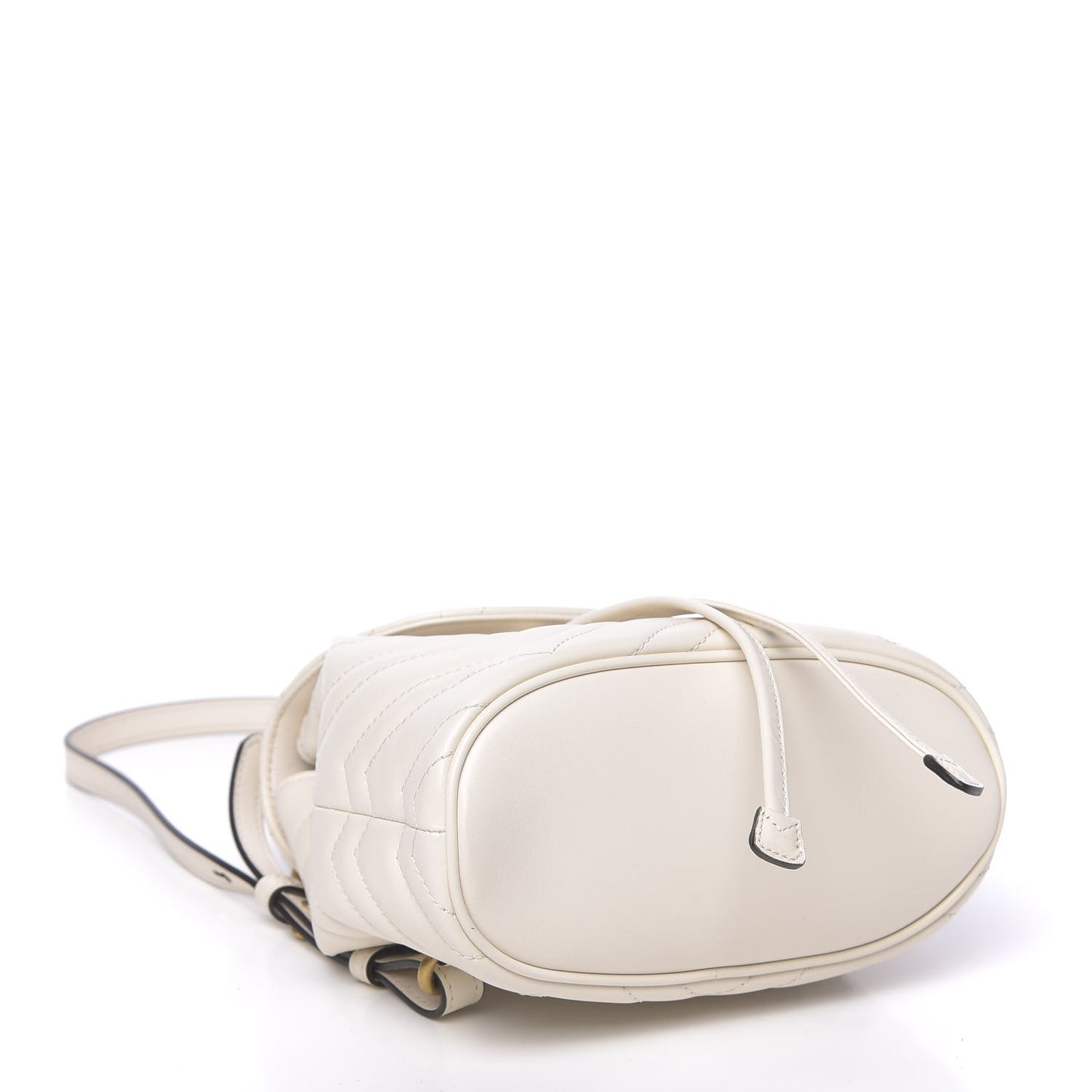 Calfskin Matelasse GG Marmont Flap Backpack White
