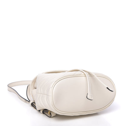 Gucci Calfskin Matelasse GG Marmont Flap Backpack White 3 of 9