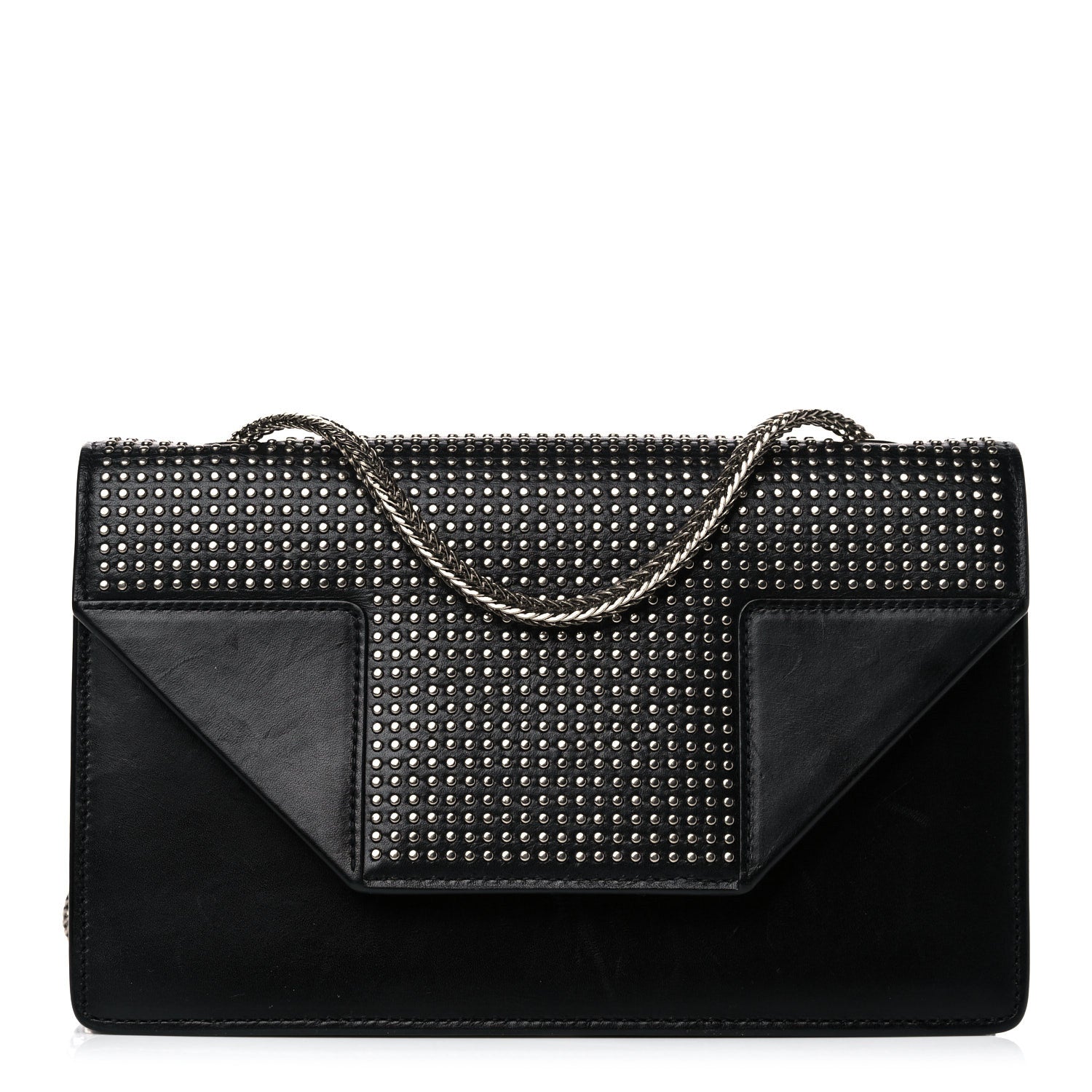 Saint Laurent Calfskin Studded Medium Betty Black 1 of 18