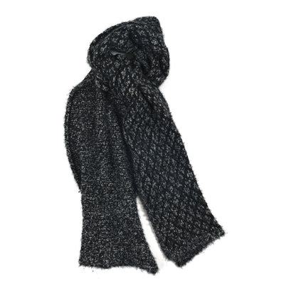 Chanel Cashmere Scarf Grey Black 1 of 3