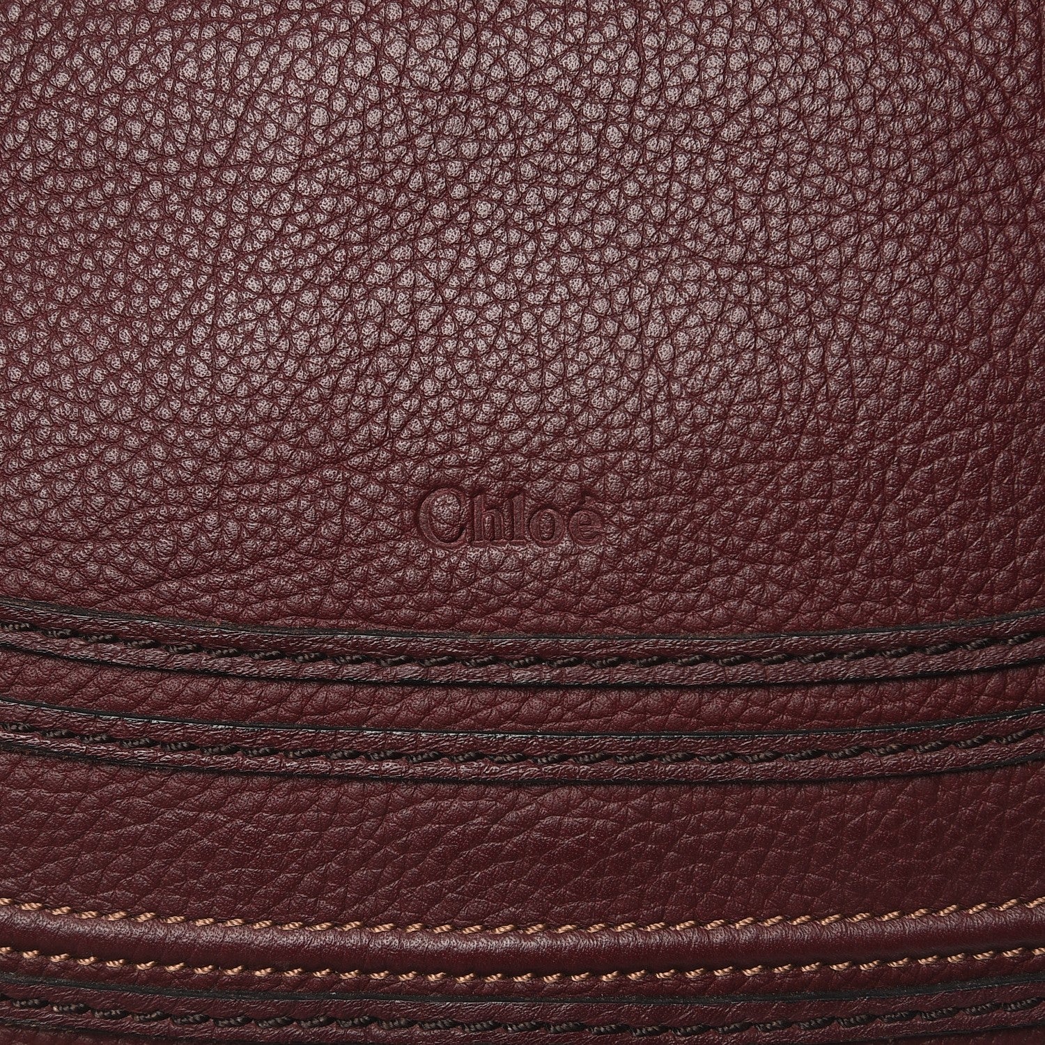Chloe Calfskin Medium Marcie Satchel Burgundy 10 of 11
