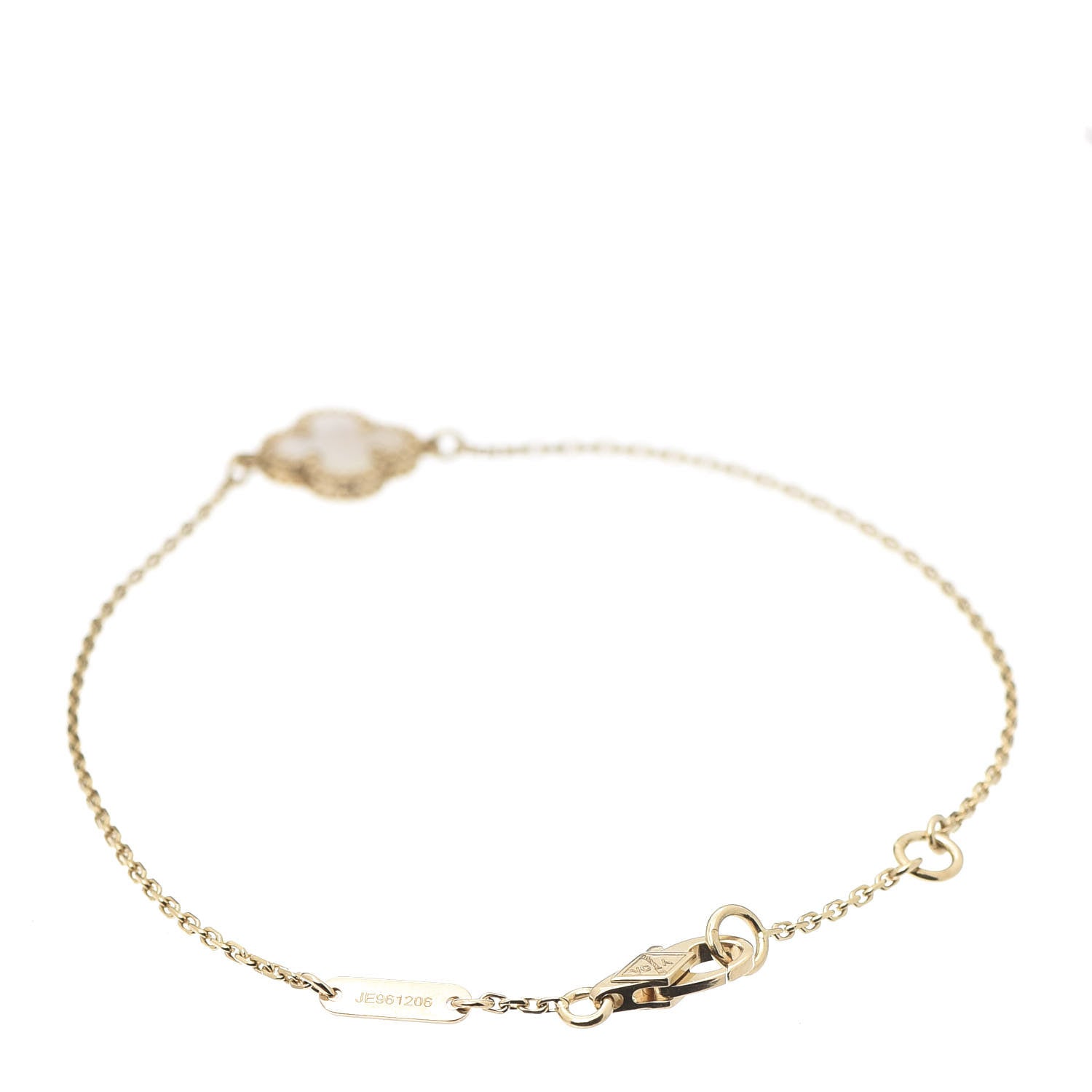 Van Cleef & Arpels 18K Yellow Gold Mother of Pearl Sweet Alhambra Bracelet 3 of 8