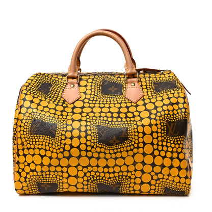 Louis Vuitton Monogram Kusama Town Speedy 30 Yellow 1 of 8