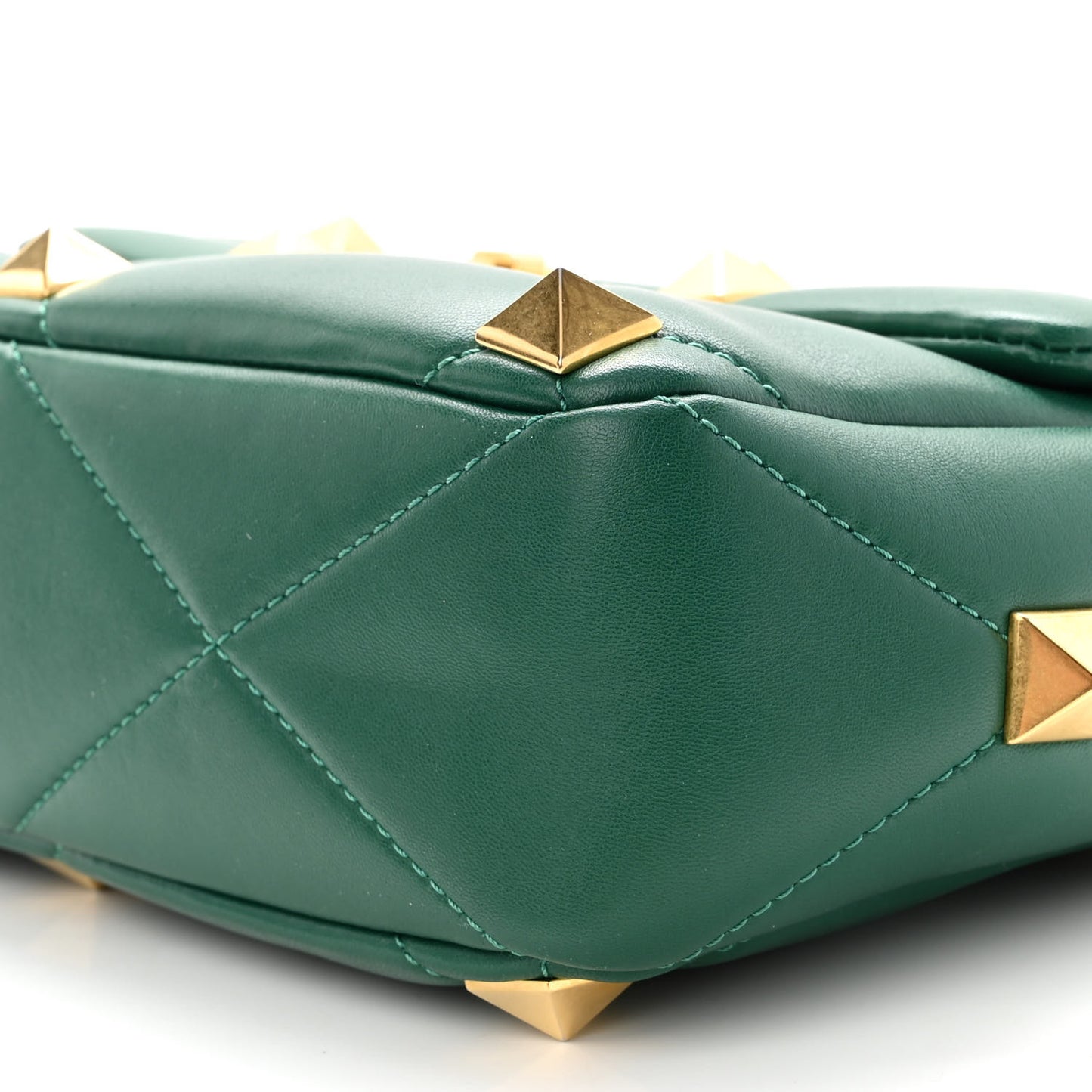 Nappa Large Roman Stud Shoulder Bag Jungle