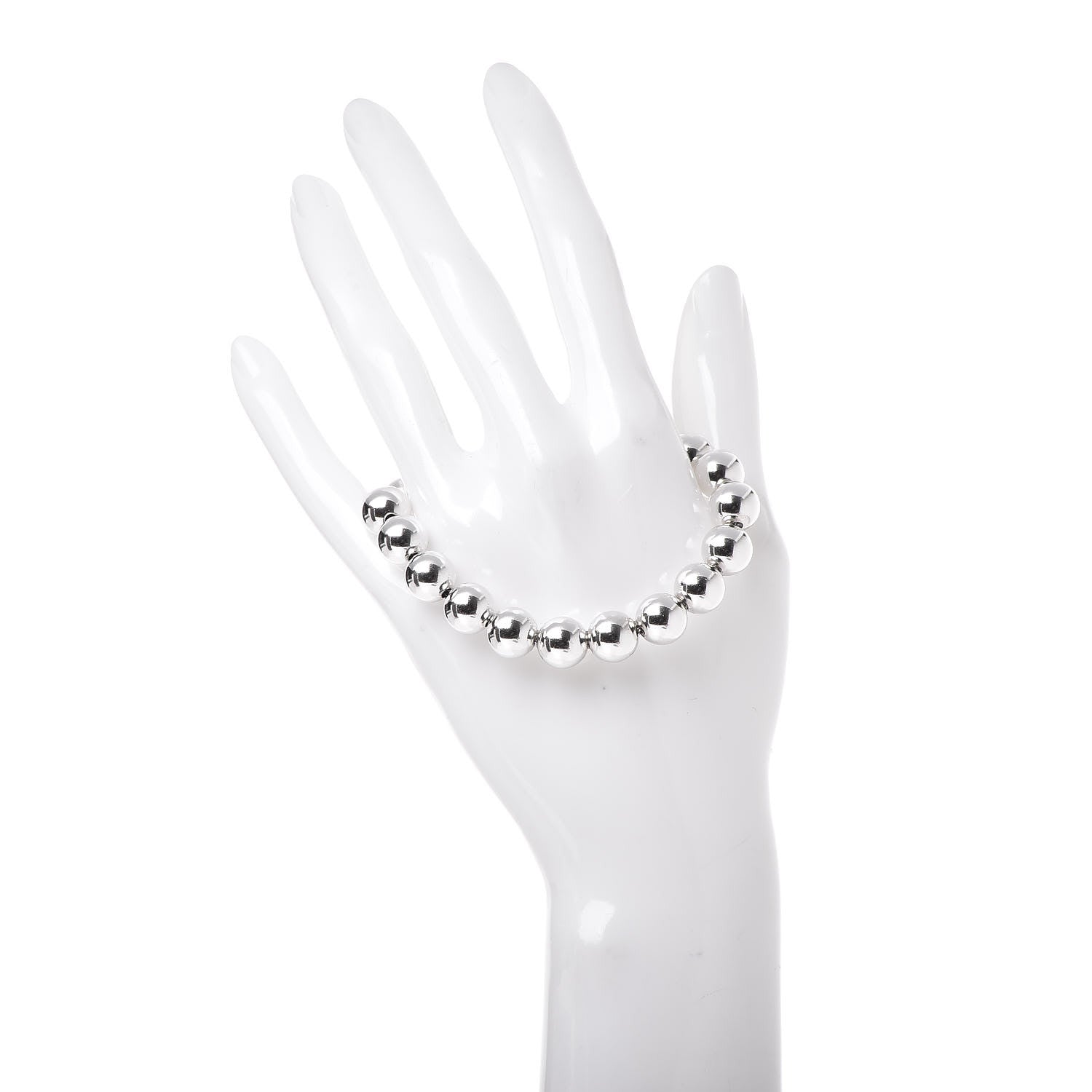 Tiffany Sterling Silver 10mm HardWear Ball Bracelet 2 of 5