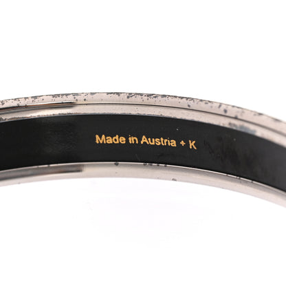 Hermes Enamel Printed Narrow Capitales Bracelet 65 White Multicolor 5 of 5