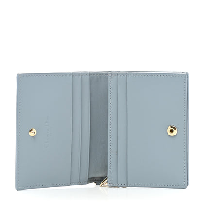 Christian Dior Lambskin Cannage Mini Lady Dior Wallet Cloud Blue 5 of 8
