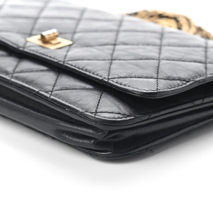 Chanel Aged Calfskin Quilted Reissue Wallet On Chain WOC Black 10 of 10