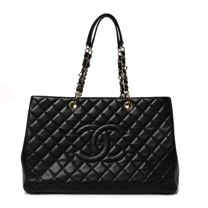 Chanel Caviar Quilted XL Grand Shopping Tote GST Black 1 of 8