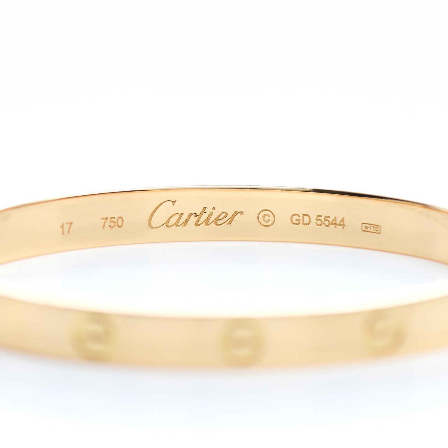 18K Yellow Gold LOVE Bracelet 17