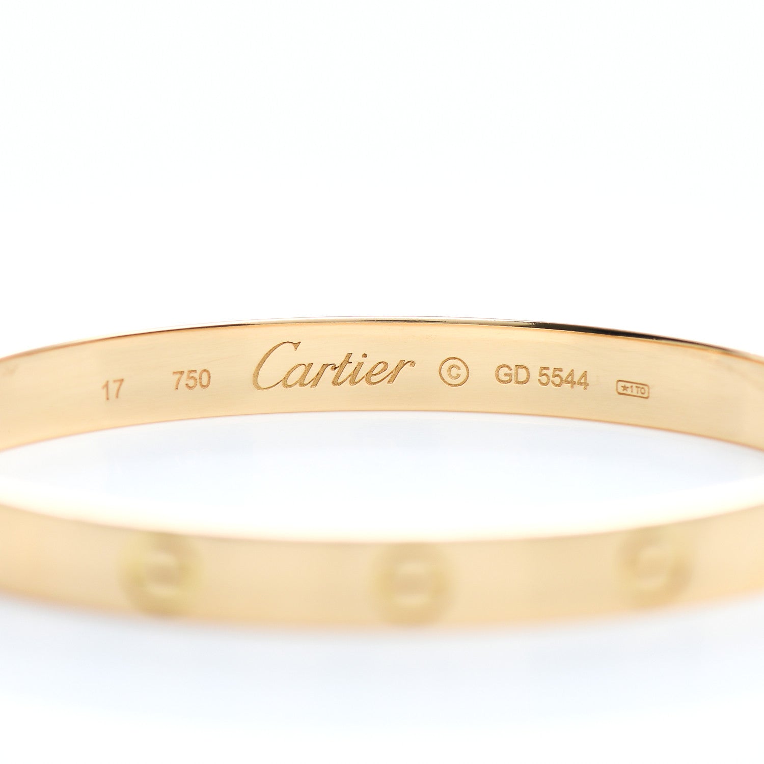 Cartier 18K Yellow Gold LOVE Bracelet 17 3 of 3