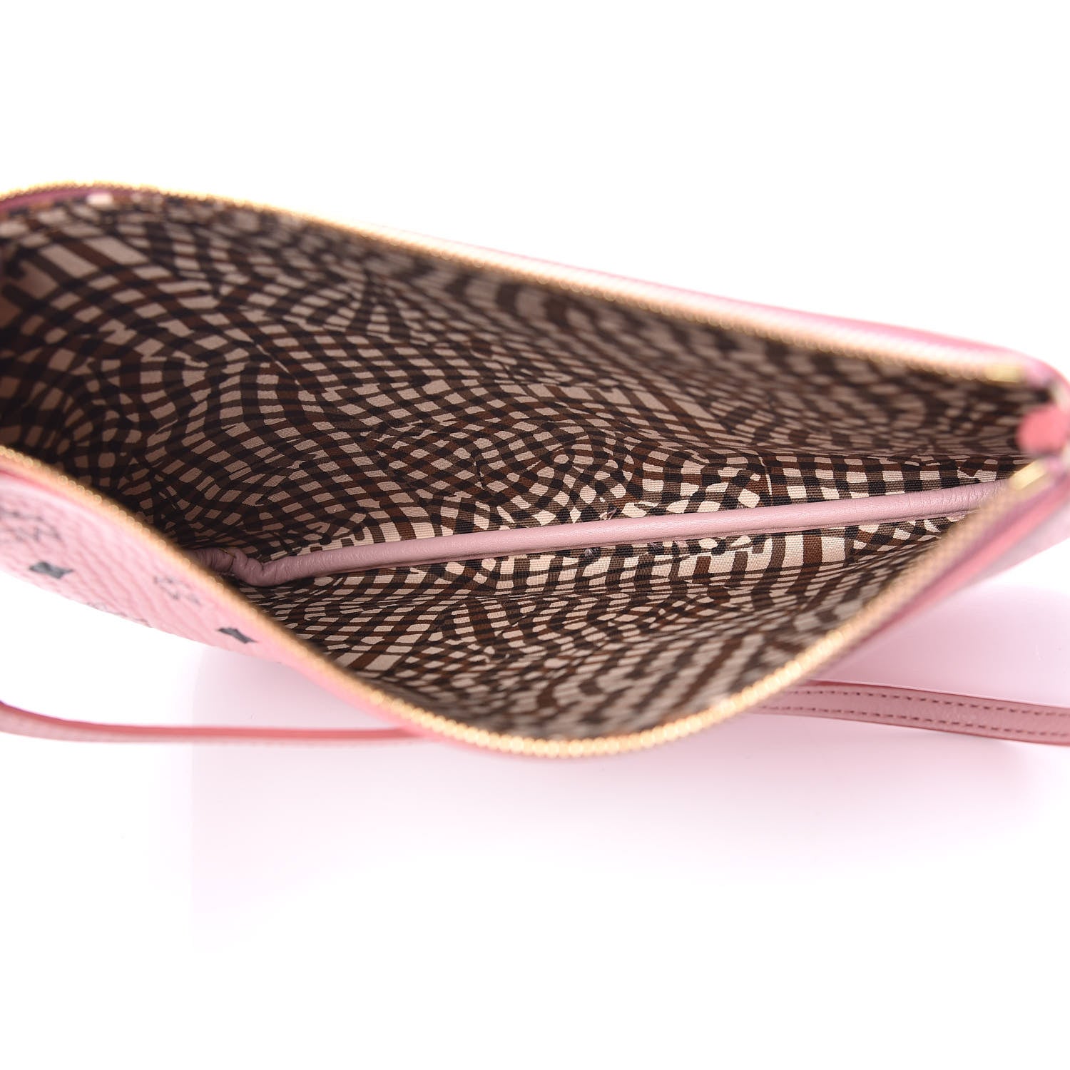 MCM Visetos Liz Shopper Tote Pouch Light Pink 5 of 9