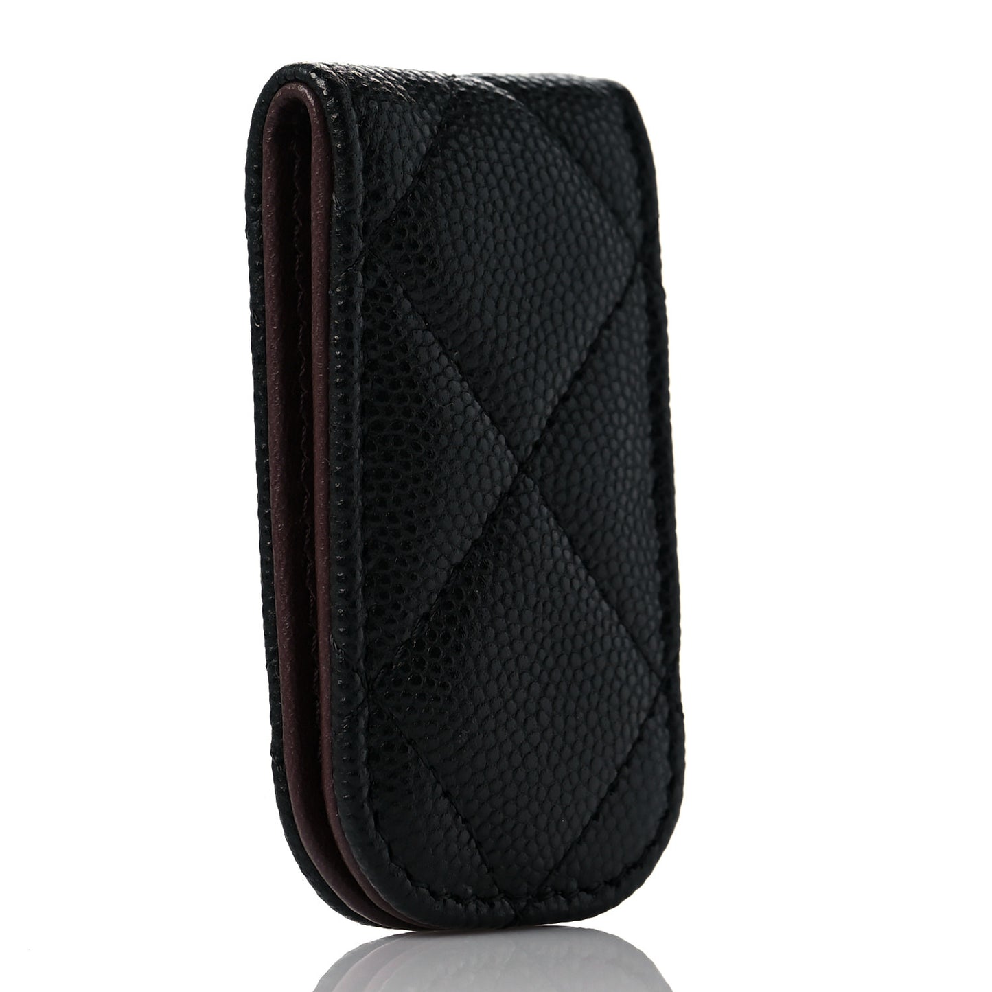 Caviar Quilted Money Clip Black