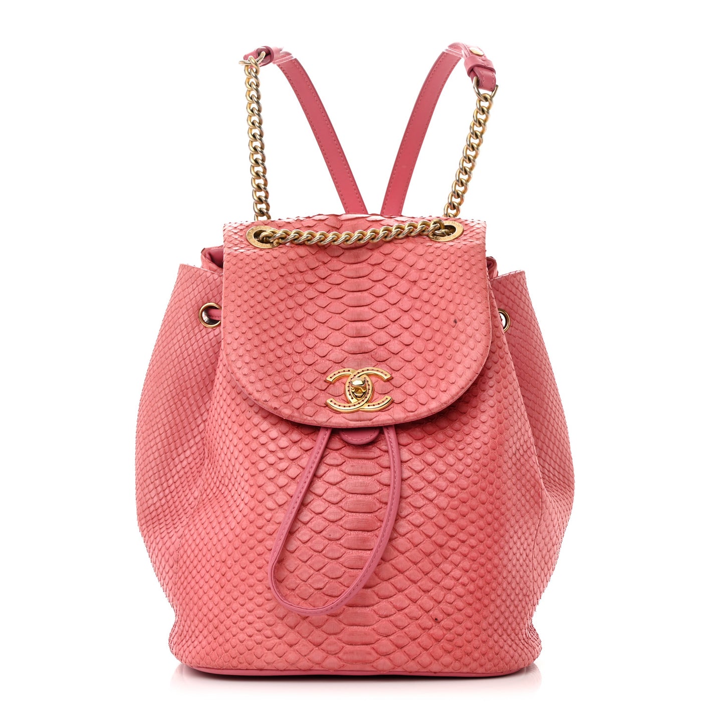 Snakeskin Backpack Light Pink