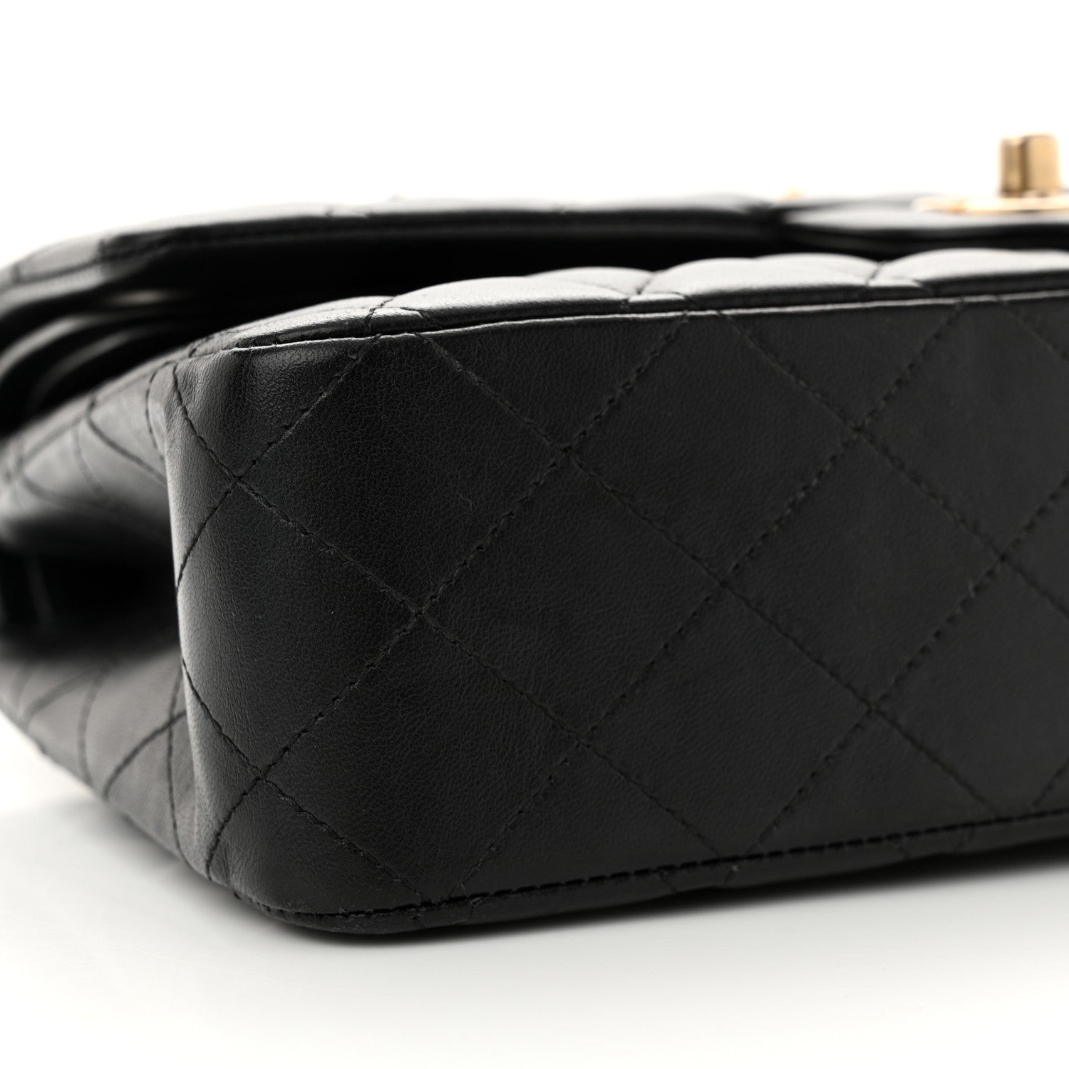 Chanel Lambskin Quilted Studded Medium Double Flap Black 9 of 11