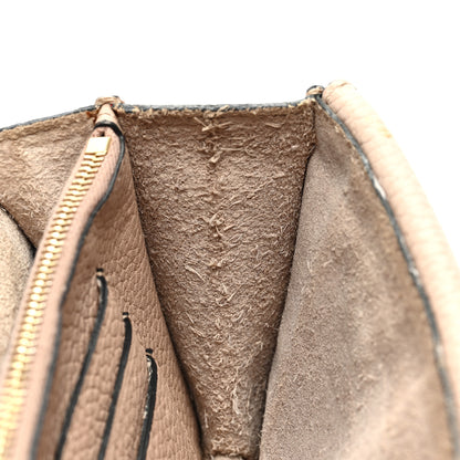 Valentino Garavani Pebbled Calfskin Rockstud Wallet On Chain Poudre 12 of 12