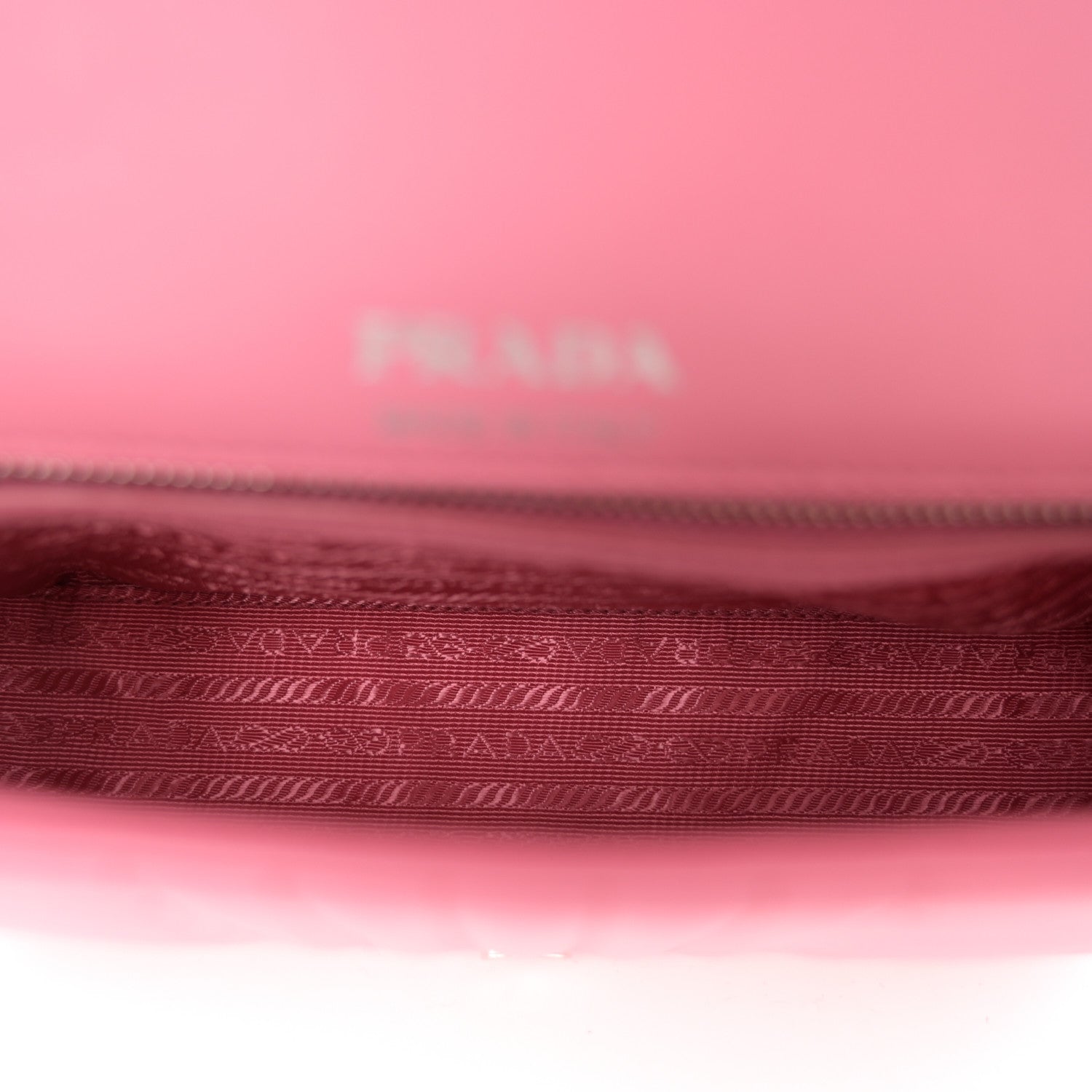 Prada Soft Calfskin Impunture Diagramme Small Chain Flap Shoulder Bag Begonia 5 of 11