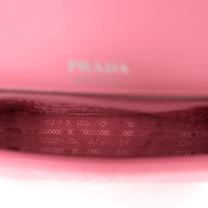 Prada Soft Calfskin Impunture Diagramme Small Chain Flap Shoulder Bag Begonia 5 of 11