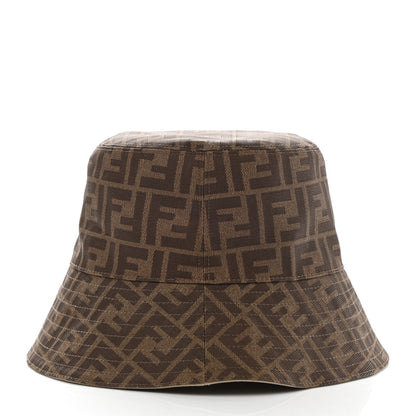 Fendi Technical Fabric FF Reversible Bucket Hat S Tobacco Beige 4 of 15