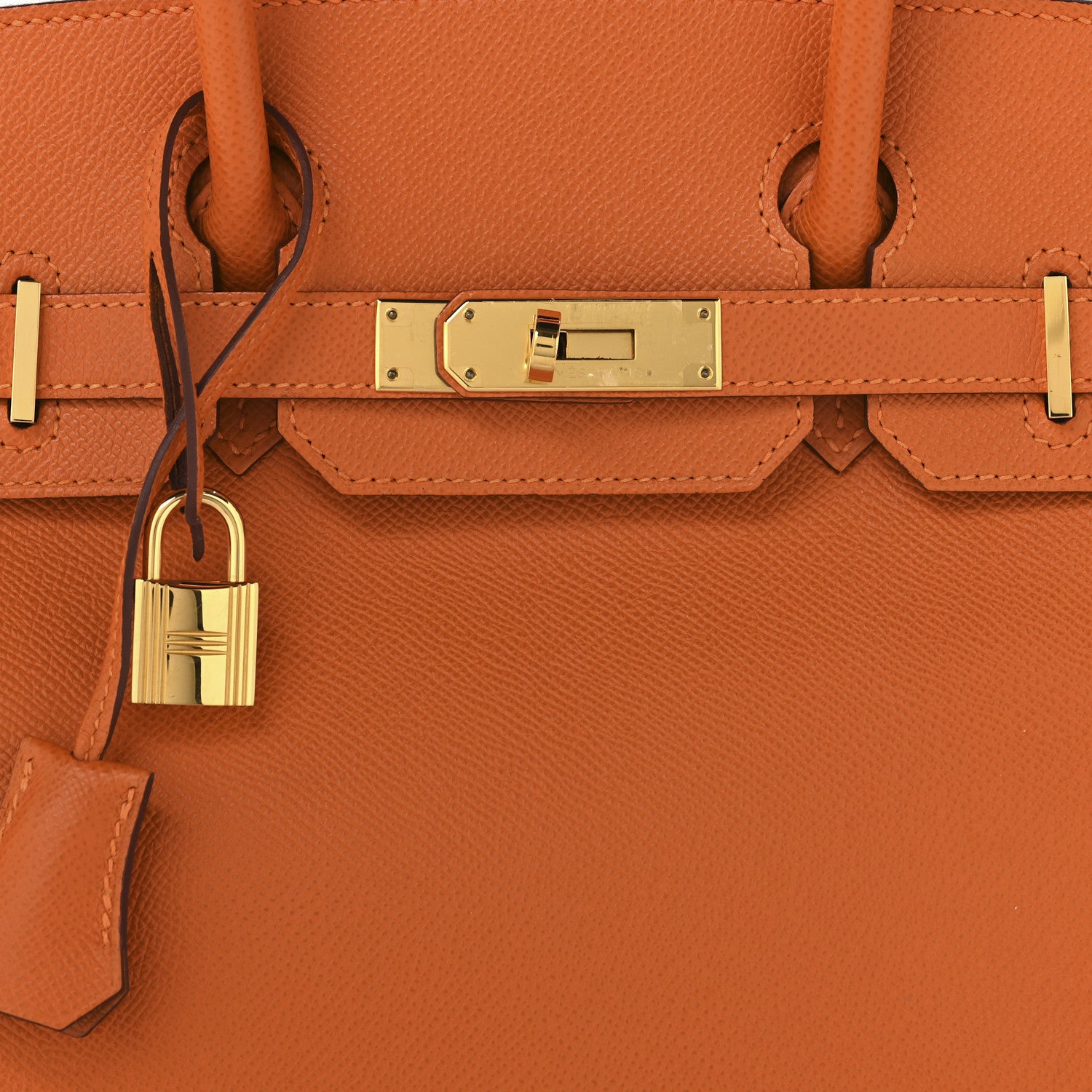 Hermes Epsom Birkin 30 Orange 8 of 15