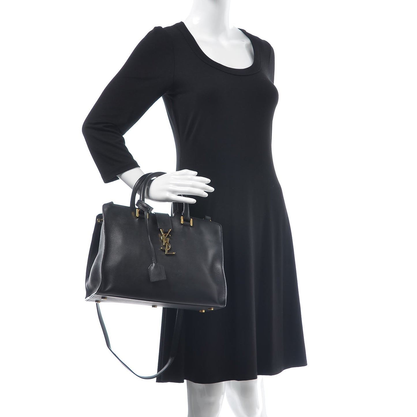 Smooth Calfskin Small Monogram Cabas Black