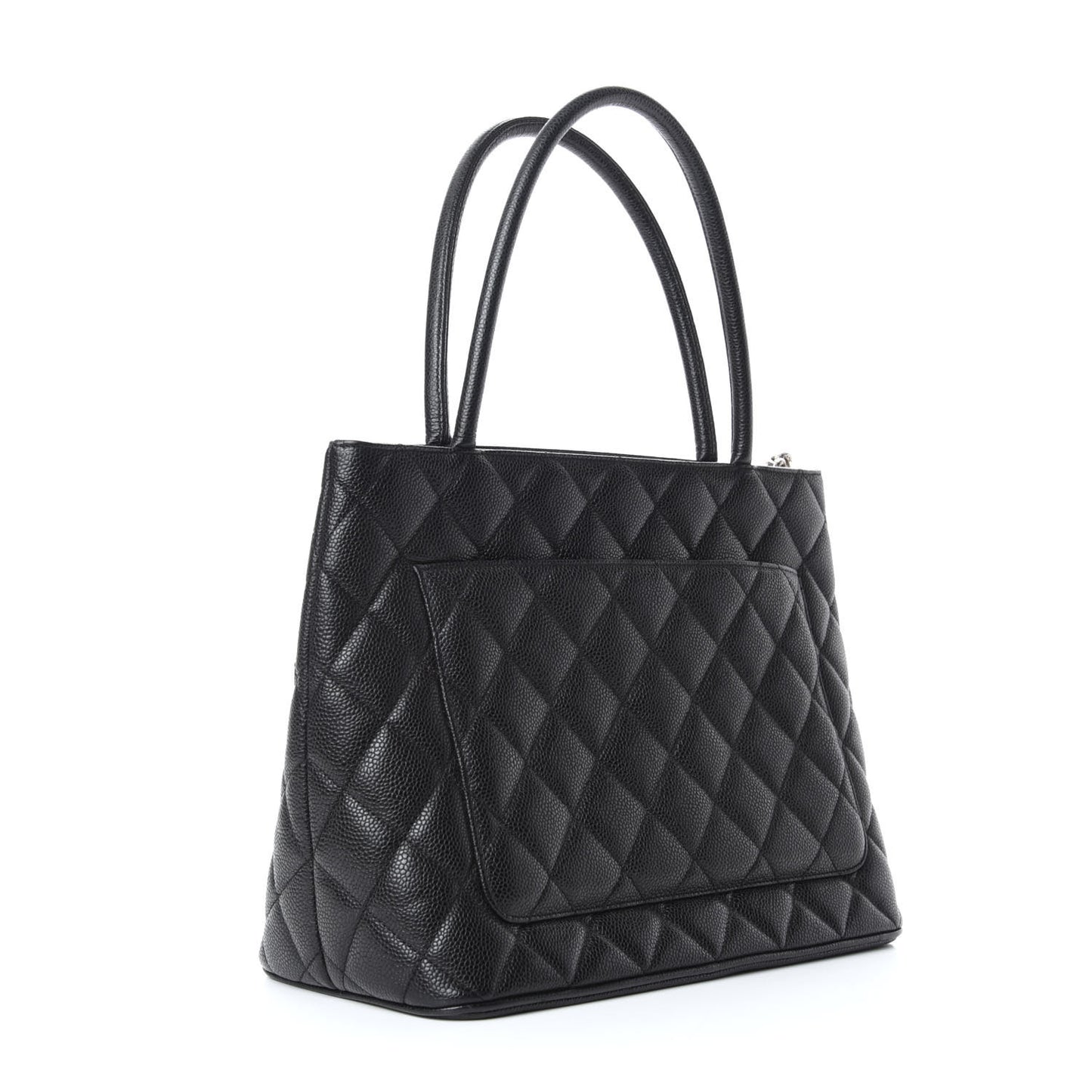 Caviar Quilted Medallion Tote Black