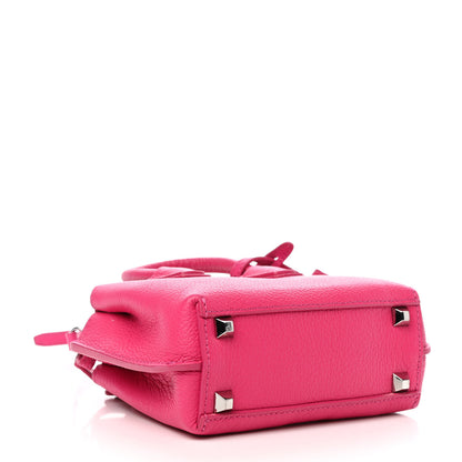 MCM Grained Calfskin X-Mini Milla Tote Beetroot Pink 4 of 9