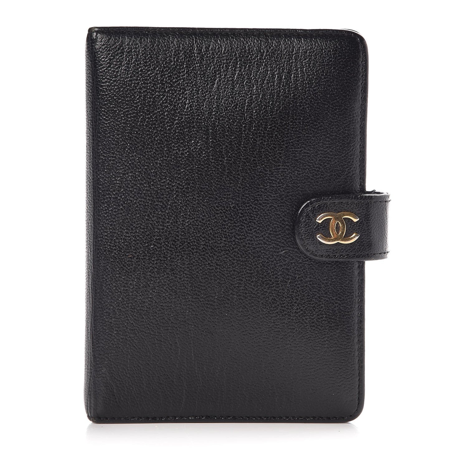 Goatskin Small Ring Agenda Planner Black