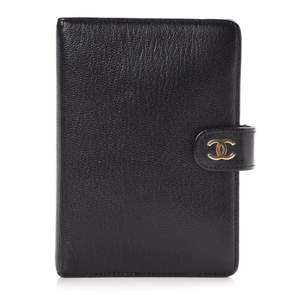 Chanel Goatskin Small Ring Agenda Planner Black 1 of 9