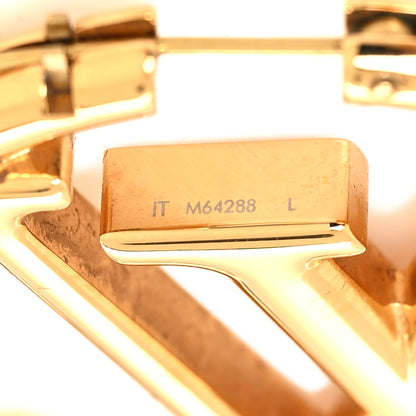 Louis Vuitton Metal Louise Hoop Earrings Gold 4 of 5