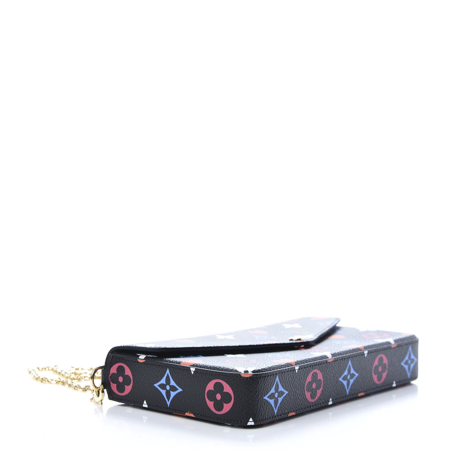 Louis Vuitton Game On Felicie Chain Wallet Black 4 of 10