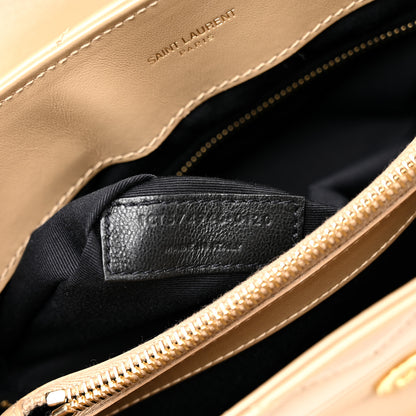 Saint Laurent Calfskin Y Quilted Monogram Medium Loulou Chain Satchel Dark Latte 7 of 10