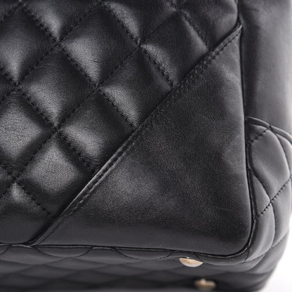 Chanel Calfskin Quilted Large Cambon Bowler Black White 10 of 22