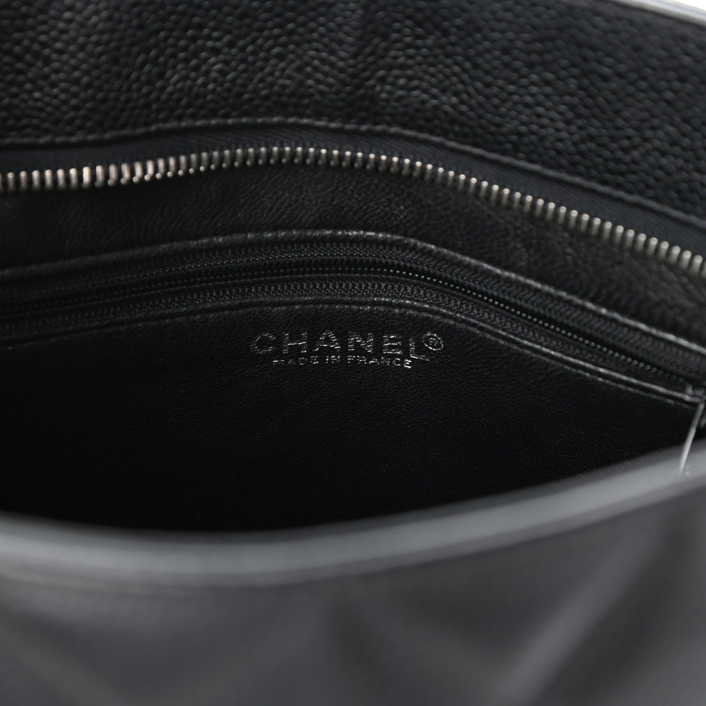 Caviar Quilted Medallion Tote Black