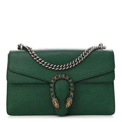 Gucci Pebbled Calfskin Small Dionysus Shoulder Bag Emerald 1 of 14