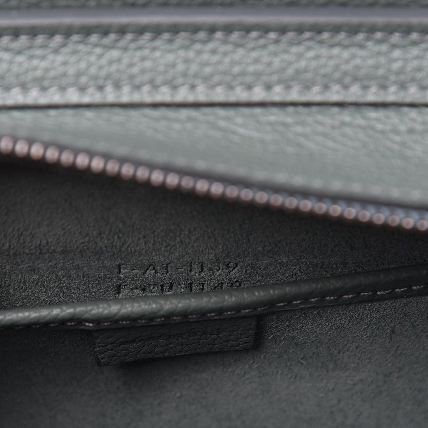 Drummed Calfskin Nano Luggage Celadon