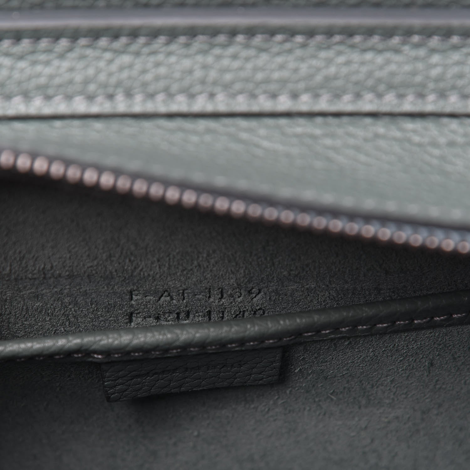 Celine Drummed Calfskin Nano Luggage Celadon 10 of 10