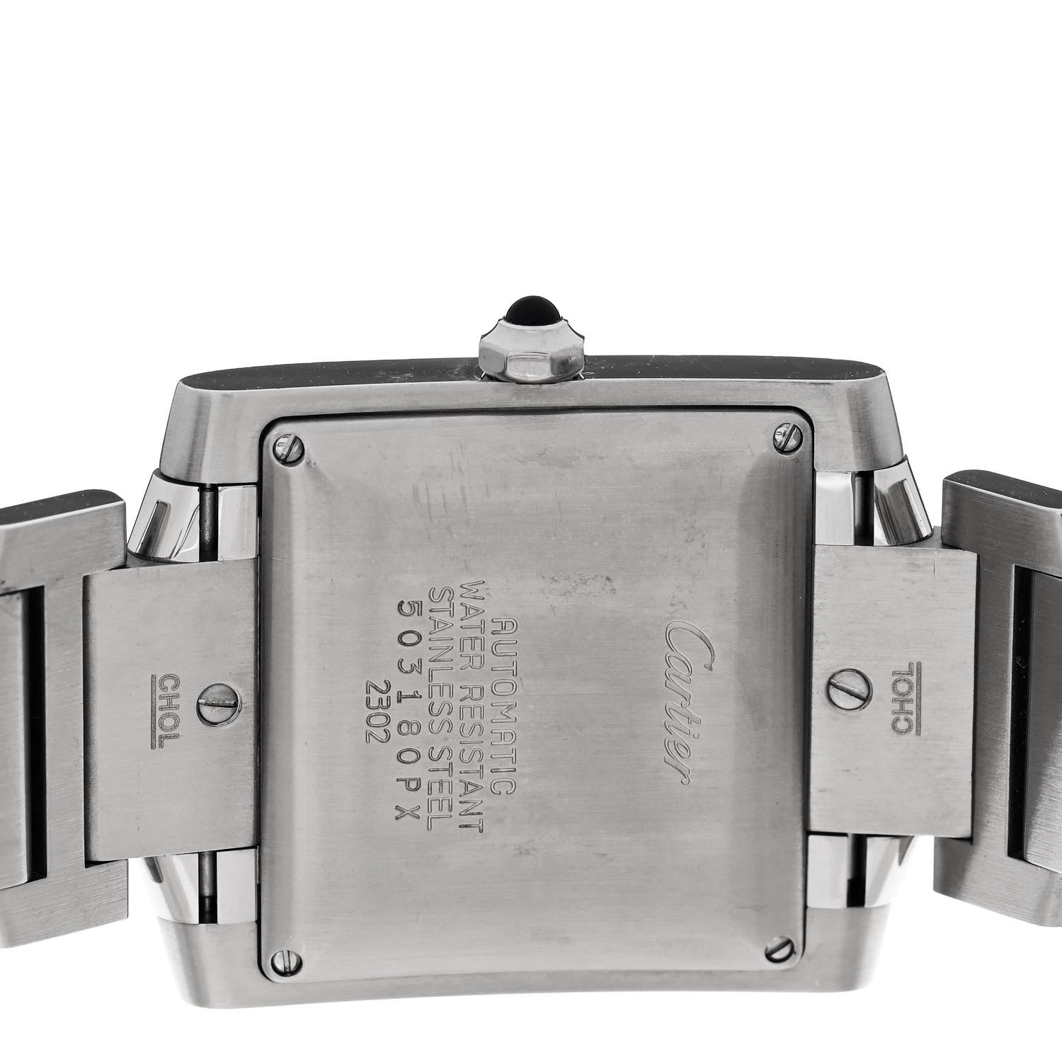Cartier Stainless Steel 28mm Tank Francaise Automatic Watch 4 of 4