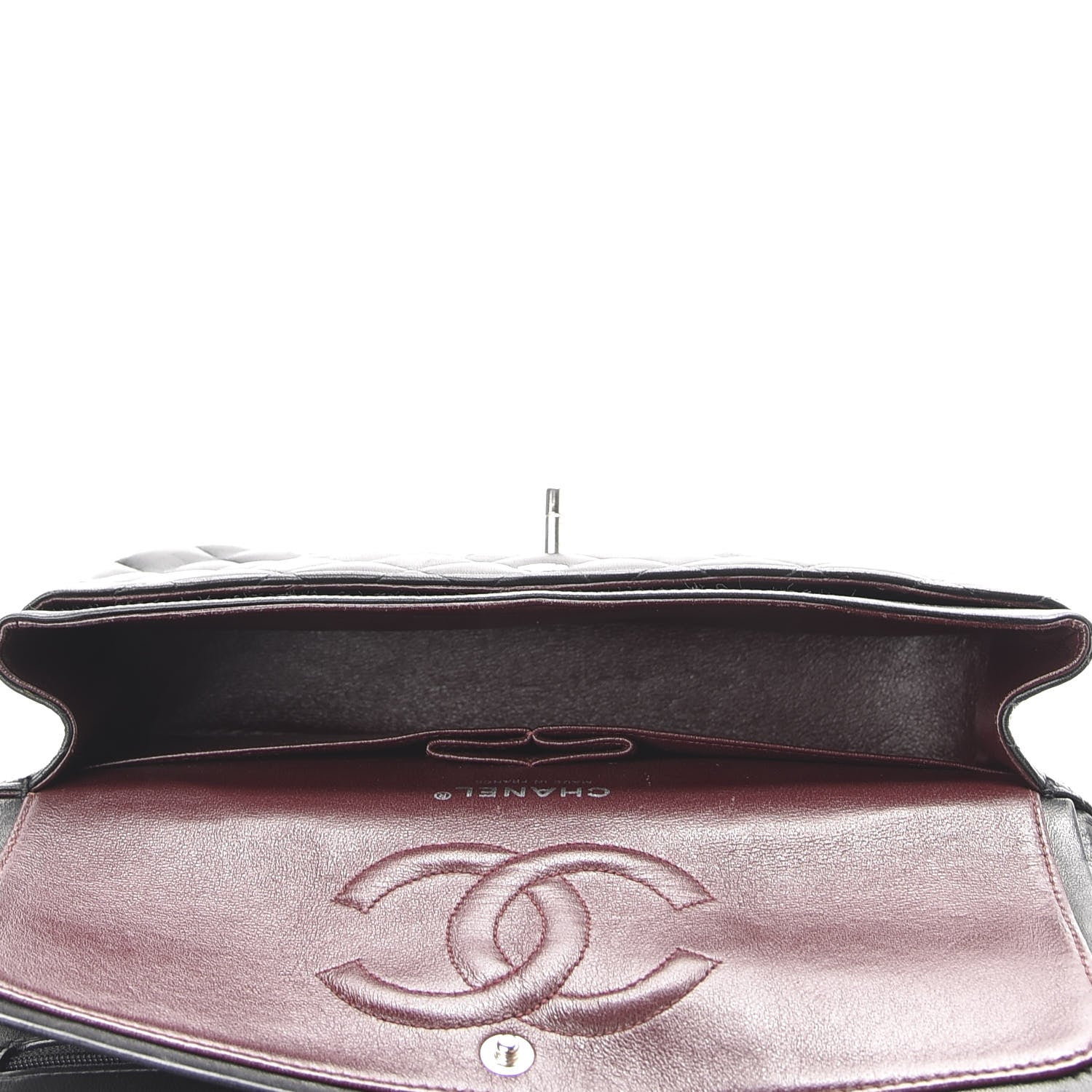 Chanel Lambskin Quilted Medium Double Flap Black 5 of 10